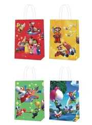 12PC Super Mario Party Paper Lolly Loot Bag Gift Bag Kids Birthday Decorations