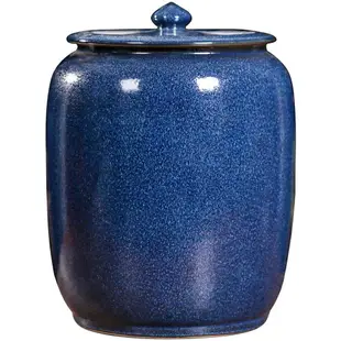 景德鎮陶瓷米缸帶蓋家用30斤裝米桶儲物罐防潮防蟲密封老式儲米箱
