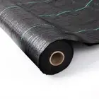 Instahut Weed Control Mat Woven Fabric, 3.66m x 30m - Black