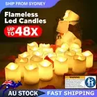 48LED Tea Light Tealight Candle Flameless Wedding Decoration Battery Included