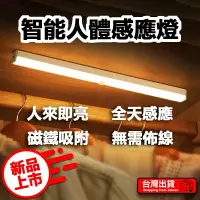 在飛比找樂天市場購物網優惠-磁吸感應燈 人體 LED 燈條 露營燈 USB充電 LED感