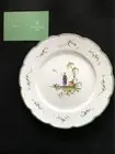 Raynaud No.3 Plate Flower & Figure Design White/Green 27cm France
