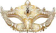 ａ aternee Masquerade Mask Cosplay, Mardi Gras Mask, Eye Mask Costume Accessories Half Face Mask for Club Dress up Carnival, Gold
