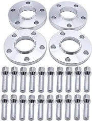 4PCS 5x100 & 5x112 Wheel Spacers, 20mm Hubcentric Forged Spacers with Ball Seat Bolts Hub Bore 66.5mm Thread Pitch M14x1.5 Compatible with A5 2007 Onwards A5 Sports Back 2009 Onward