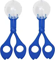 2Pcs Blue Fine Motor Skill,Hand-Eye Coordination Plastic Scissor Clamp Small Butterfly Clip, Scoopers Nature Exploration Observation Nature Exploration