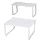 Kitchen Bathroom Stackable Spice Rack Cabinet Counter Metal Shelf Organizer Tray