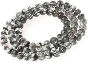 [Cora Pet] Bracelets,prayer beads, 6Mm Crystal Stone Bracelet Buddhist Ghost Stone/Moonstone/Strawberry Crystal/Citrine Prayer Beads Mala, Elastic Tibetan Buddhist Meditation Stone Necklace (Color : C) (Colo