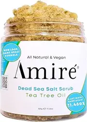 (Tea Tree) - Anti-Fungal Tea Tree Oil Exfoliating Body & Foot Scrub with Dead Sea Minerals Best for Acne, Dandruff, Athlete's Foot Infused with Argan Oil & Shea Butter to Moisturise - 350ml