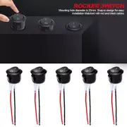 5Pcs Car 20mm Mini Round Rocker Switch ON Off 12 Volt Toggle Switch Automotive