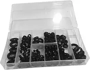 180pcs Set Gasket Sealer Ring Rubber Seal Rubber Gasket Black