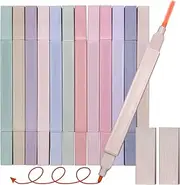 Sonicefit 12PCS Aesthetic Highlighters, No Bleed Bible Pastel Highlighter Set, Assorted Colors Highlighters Markers, Dual Tip Bible Planner Pens School Supplies, Quick Dry Book Annotating Highlighters