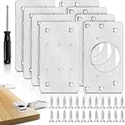 Cabinet Hinge Repair Plate, 8 Pcs Stainless Steel Hinge Repair Brackets, Hinge Fixing Plate for Kitchen Cabinets, Wardrobes, TV Cabinets, (Silver/8 Pcs)