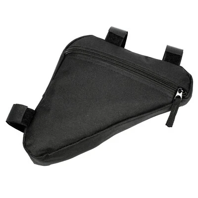 Black Triangle Bicycle Pouch Bike Frame Bag Cycling Riding Connects Frame Tools