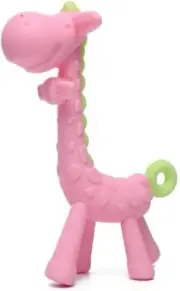 Giraffe Baby Teether Toy - Natural & Organic BPA-Free Silicone Teething Relief
