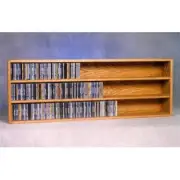 Wood Shed 303-4 Solid Oak Wall or Shelf Mount CD Cabinet