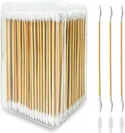 400 Pieces Precision Gun Cleaning Swabs Double Sided Cotton Buds 6" Long Cotton Buds in Storage Box - Pointed Cotton Buds Bamboo Cotton Buds Electronics Makeup