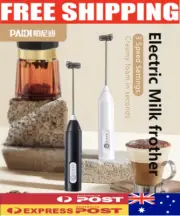 USB Rechargeable Milk Frother 3-Speed Foam Maker Coffee Whisk Mixer Blender