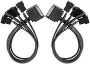 2pcs 30CM SATA to PWM Fan Adapter Cable - 15 Pin to 4 x 3 Pin / 4 Pin, 12V Case Fan Power Adapter for Computer Cooler