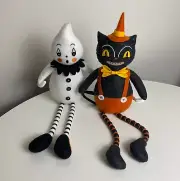 2 x [ Johanna Parker Design Shelf Sitters ] Halloween Ghost Cat Transpac Imports