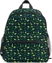[Caihoyu] Mini Kids Backpack Boys Girls Waterproof Sports Backpack with Chest Strap Dinosaur Green, Dinosaur Green, Small, Dinosaur Green, Small