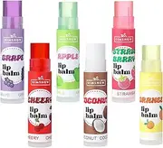 Linjinx Fruit Flavored Lip Balm Set 6Pcs Hydrating Moisturizing Long Lasting Smooth Non Greasy Lip Care for Women Multicolor One Size