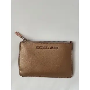 Michael Kors 玫瑰金鑰匙圈零錢包 MK