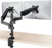 Premium Dual LCD Monitor Desk Mount Fully Adjustable Gas Spring Stand for Displa