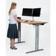 SYLEX SIT STAND ELECTRIC DESK 1800mm x 800mm Silver Base White Top