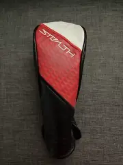 New TaylorMade Stealth 2 Driver Golf Club Head Cover - Black White Red