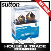 Sutton 6-28mm 90º Bit Crosshole HSS TiN Countersink Set C102SC1T