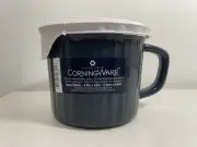 Corning Ware 20 oz Mug with Vented Plastic Cover - Navy Dark Blue (NEW)