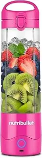 NutriBullet Portable Blender, Hot Pink, Blender, Mixes Smoothies, Protein Shakes, Party Drinks & More on the go. 590ml Rechargeable Portable Blender Charged via USB-C, BPA-Free (NB07400BP)