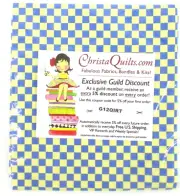 Christa Quilts New Package Blue Checked Fabric Cotton Watson 1 Yard? Crafting