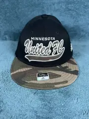 Adidas Minnesota United FC Black Camo MLS Logo Flex Hat size L/XL