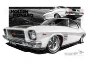 Monaro HQ HQ MONARO GLACIER WHITE A2 FRAMED PRINT (HC79)