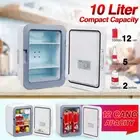 AU Portable Mini Fridge 10L Cooler&Warmer Small Ice Box Bedroom Office Table Top