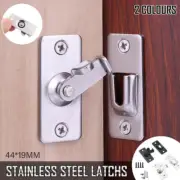 2X 90 Degree Stainless Steel Latch Safety Right Angle Sliding DoorLock Door Hasp