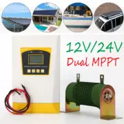 Dual MPPT Solar & Wind Charge Controller Regulator 12V/24V Auto PV System 3000W