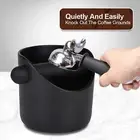 Oblique Black Coffee Knock Box Grounds Box Knock Bin for Coffee Shops Bars