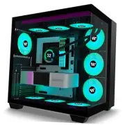 PC CASE ATX 9 PWM ARGB Fans Pre-Installed, Mid-Tower Gaming PC Case, Panoramic