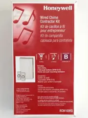 Honeywell RCW100KB Wired Chime Doorbell Contractor Kit w/ 2 Buttons
