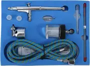 Dual Action Airbrush Kit, 7/22CC Capacity Professional 0.2Mm/0.3Mm/0.5Mm Needle