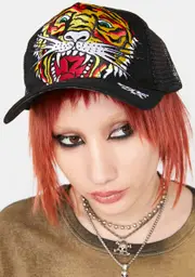 [Ed Hardy] Tiger Trucker Hat