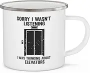 Teegarb Letter Blanket Novelty Machinist Mechanical Architectural Expert Mechanic Enamel Camping Mug 12oz