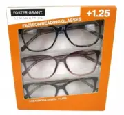 3PK Design Optics Fashion Reading Glasses.By Foster Grant. + 1.25.