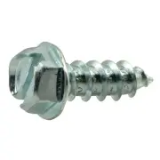#12 x 5/8" Zinc Slotted Hex Sheet Metal Screws (100 pcs)