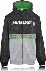 [Minecraft] Children's/Boy's Official Creeper Character Zip Up Hoodie