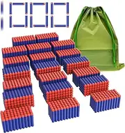 Coodoo Compatible Darts 1000 PCS Refill Pack Bullets for Nerf N-Strike Elite Series Blasters Toy Gun - Blue with Storage Bag