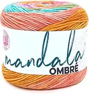 Lion Brand Yarn (1 Skein) Mandala Ombre Yarn, Tranquil