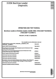 Paper John Deere 315SK Backhoe Loader Operation &Test Technical Manual TM12471